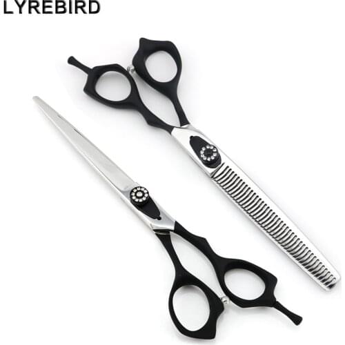 Pet Dog grooming scissors 7 INCH Hair Cutting Shears Thinning Scissors 40 Teeth Soft Rubber Handle Lyrebird HIGH CLASS NEW