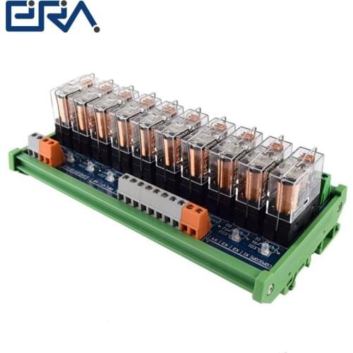 Good quality Module Relay board 24V NPN/PNP 10 channels with Omron relays low high level 10A 250V MODULE BOARD cnc Arduino