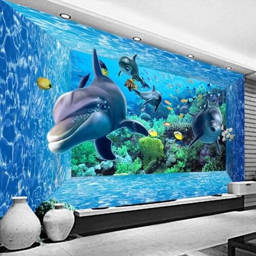 Custom 3D Photo Wallpaper Underwater World Stereoscopic Living Room Bedroom Decor Wallpapers Modern Painting Mural De Parede 3D
