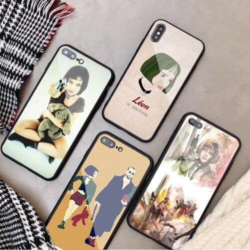 Leon The Professional Movie Tempered Glass Phone Case For iPhone 6 6plus 7 plus 8 8plus 5 5S SE For iPhone X XS XR XS Max