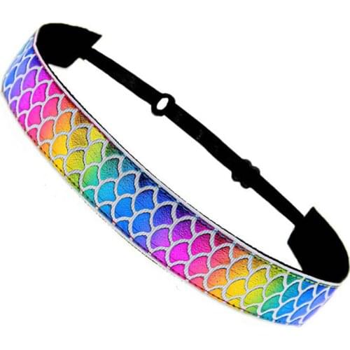 Mermaid Elastic Headbands for Girls, Non Slip Mermaid Headbands for Kids, Stretchy Elastic Headbands for Preteen and Teens, Cute