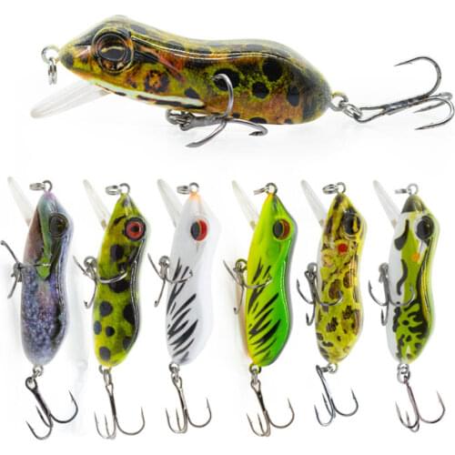 Fishing Lure Floating Hard Frog Bait Realistic Fishing Tackle Lifelike Fake Bait WHShopping