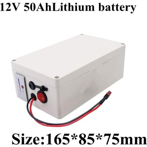 Garden Lights with Solar Battery 12V 50AH Solar Energy Lithium Battery Ternary Lithium external battery BMS lamp + 3A charger