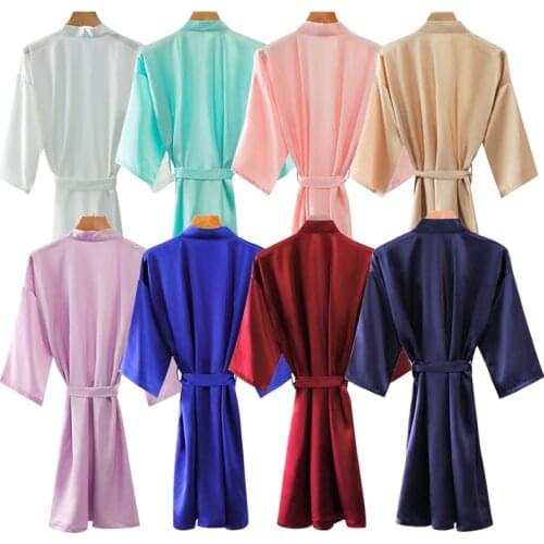 Silk Robe Satin Robe Women Silk Bridesmaid Robes Bride Robe Bridal Robe Wedding Party Robe Ladies Dressing Gowns Bathrobe