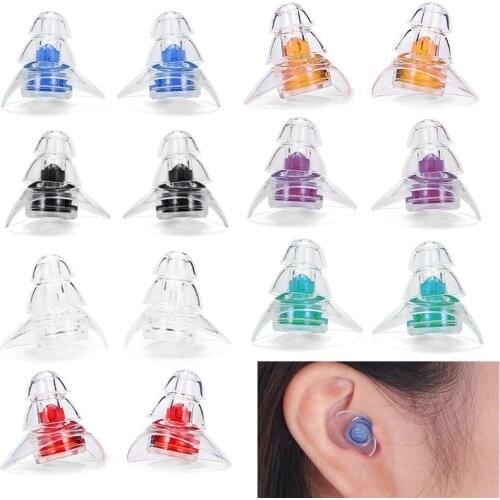 1Pair Noise Cancelling Earplugs For Sleeping Study Concert Hear Safe Noise Reduction Earplug Hear Protection Silicone Ear Plugs