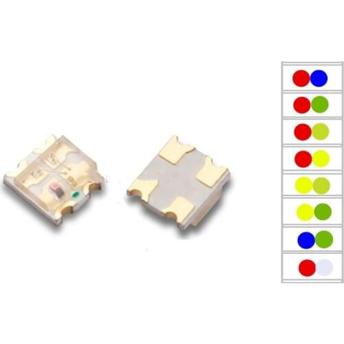100PCS SMD 0603 Emitting Diode 0606 1615 RGB Bicolor Red and True Green Full Color 0805 Common Anode 20Ma Leds Chip LED Diode