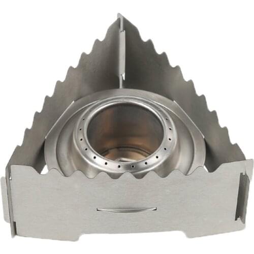 Stainless Steel Outdoor Windproof Alcohol Burner Stove for Camping Hiking Picnic Cooking
