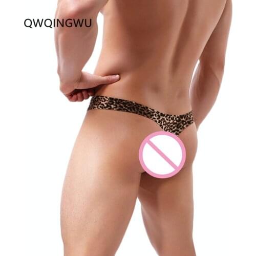 Plus Size Sexy Briefs Men Underwear Sexy Leopard Shorts Bulge Pouch Comfortable Breathable Male Underpants Panties Briefs Thongs