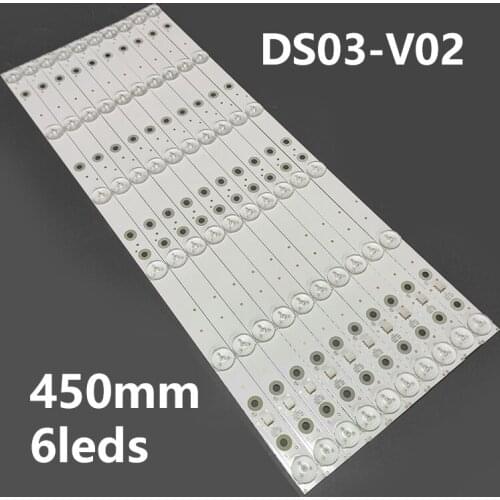 10pcs/set LED Backlight for shivaki STV-50LED13 DS03-V02 DSBJ-WG 202006-DS50M5100-01 DS50M51-DS12 DS50M51 5028D-V02