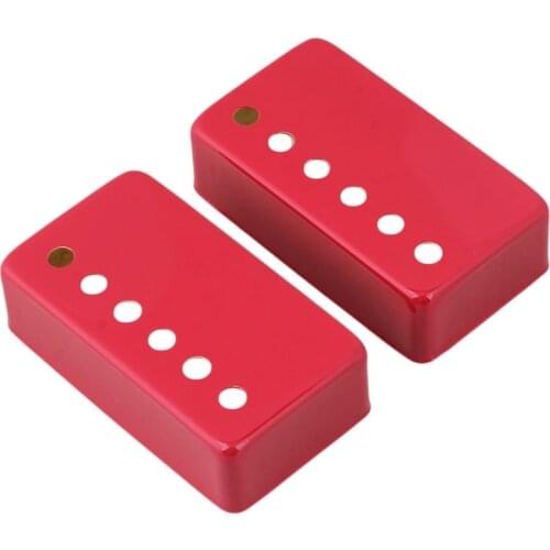 2PCS 7x3.8x2cm Red Metal Electric Guitar Humbucker Pickup Covers