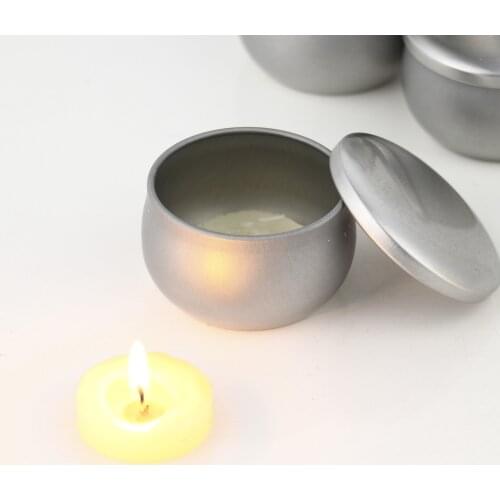 4 Tinplate Drum Jars Candy Food Holder Containers Jewelry Box DIY Candle Making Pots Leak Proof Coffee Tea Storage Tins with Lid