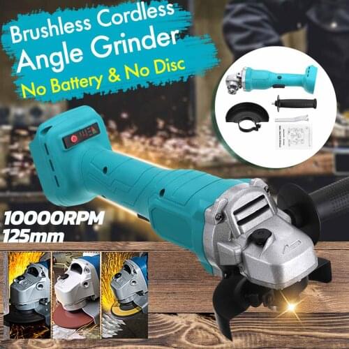 800W 18V 125mm Brushless Cordless Impact Angle Grinder Variable Speed For Makita Battery DIY Power Tool Cutting Machine Polisher