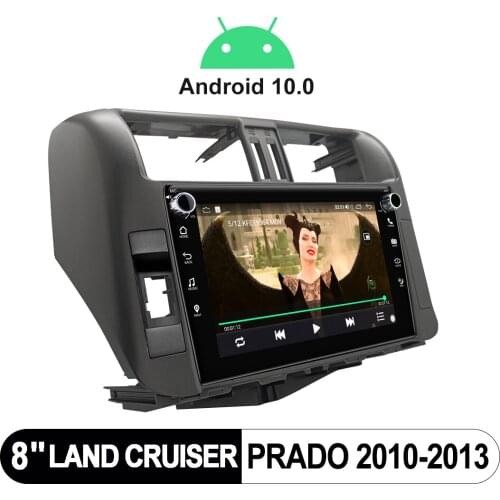 Radio 1 din 8” Head Unit Car Multimedia Player For Toyota Land Cruiser Prado 2010-2013 Android Auto Wireless Carplay Autoradio