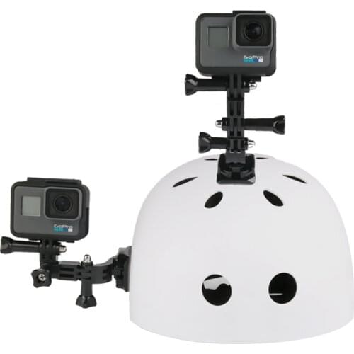 Front Side Helmet Accessories Set J-shaped Buckle Base Support Mount for GoPro Hero 9 8 7 6 5 4 Xiaomi Yi 4K SJCAM Go Pro Kits