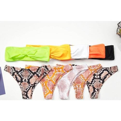 2020 New Sexy psuh up Bikini Set Women Swimming Suit Swimsuit Two-Piece Swimwear L Size Sets