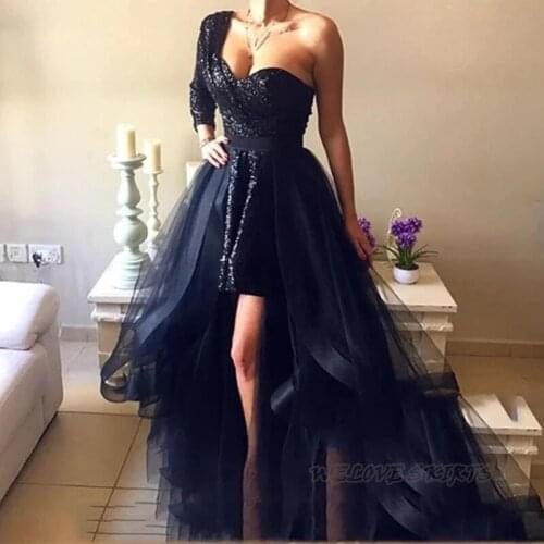 New Trend Hi-Lo Black Tulle Over Skirt for Party Tiered Draped Women Skirts юбка Custom Made faldas