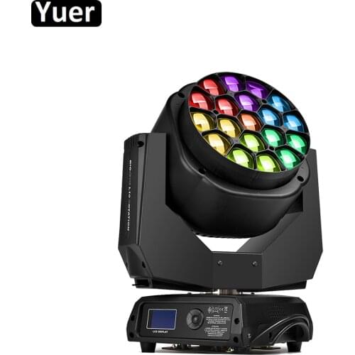 2020 New LED 19X15W RGBW 4IN1 Big Bee Eye Moving Head Light With Zoom Rotating Mac Aura Stage Light Disco DJ party Lighting