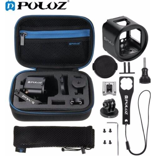 PULUZ 14 in 1 CNC Aluminum Cage for GoPro Combo Kit with EVA Case stocker for GoPro HERO4 Session HERO 4 Session