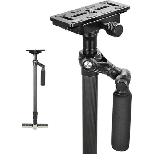 Mcoplus Handheld Stabilizer Tripod Camera Stand Monopod Professional Rotatable Carbon Fiber for Digital SLR Camera