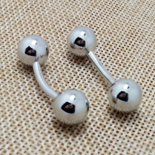 Silver Gold Double Round Balls Beads French Cuff Buttons Mens Wedding Boyfriend Fathers Birthday Gift Cufflinks Jewelry