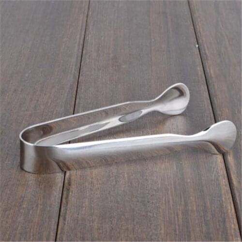 Small mini Stainless Steel Sugar Tongs Ice Bar Buffet Kitchen Spoon Food Ice Clamp Coffee Tool Kitchen Barbecue BBQ Clip