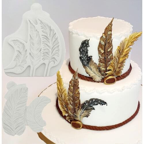 Feathers & Veiner Silicone Mold Fondant Mould Cake Decorating Tools Chocolate Gumpaste Molds, Sugarcraft, Kitchen Gadget