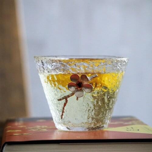 Japanese Hammer Glass Small Tea Cup Tin High Temperature Glass Single Cup