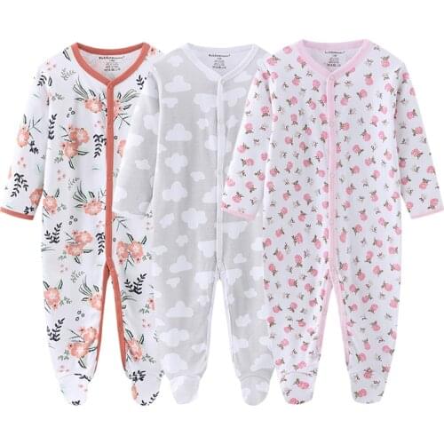 2020 Newborn Cotton 3PCS Baby Boy Clothes Romper Autumn 0-12M Baby Girl Clothes Full Sleeve Girls Baby Clothing Roupas de bebe