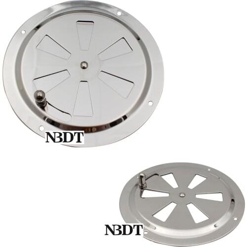 4Pcs/Lot 5" Stainless Steel 316 Boat Yacht Marine Round Air Louver Vent Grille Cover With Open Close Switch Knob