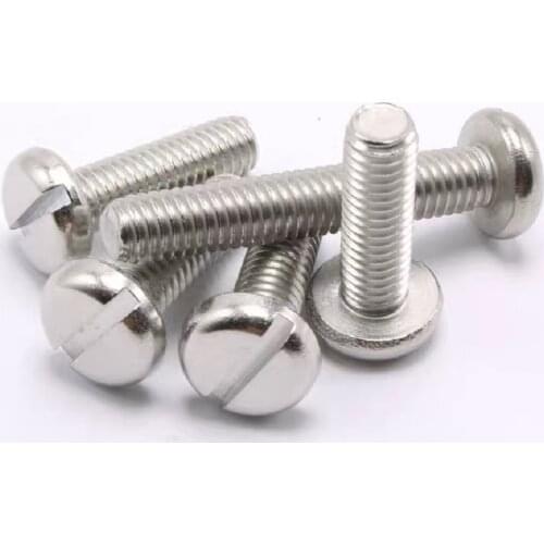 500PCS M1.6 M2 M2.5 M3 DIN85 GB67 304 Stainless Steel Slotted Pan Screws Slotted Grooving Screw