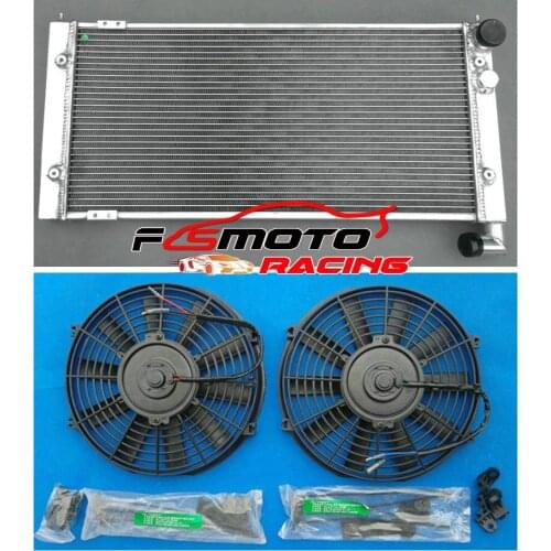 FOR VW Golf 2 Corrado VR6 Turbo turbo 16V G60 VWO2 Aluminium radiator + FANS