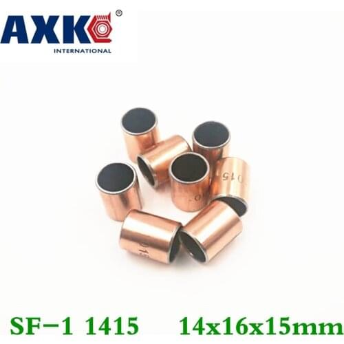Axk 50pcs Sf-1 1415 14x16x15 Mm Self Lubricating Composite Bearing Bushing Sleeve Free Shipping Sf1