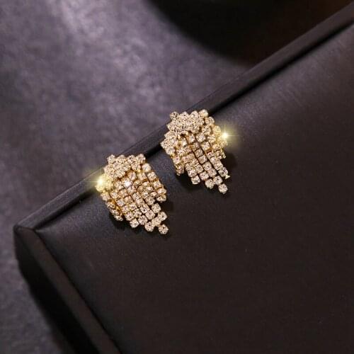 Shinning Rhinestone Stud Earrings Women 2020 New Temperament Party Earings Jewelry Bijoux