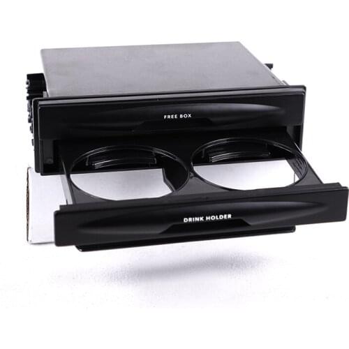 BOOST Car Storage tools Universal Car auto Double Din Radio Pocket Drink Cup Holder+Storage Box dropship