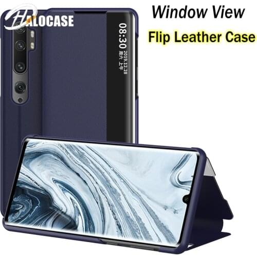 Smart View Case Leather Window Cases for Xiaomi MI Note 10 Lite Cover Flip for Xiaomi Redmi Note 8 9 Pro 9s MI 9 Lite Case