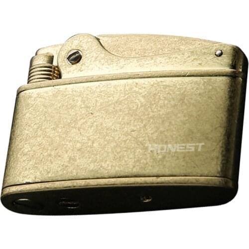Honest metal repeated inflatable butane gas lighters refillable Size 61*40*13.5 mm