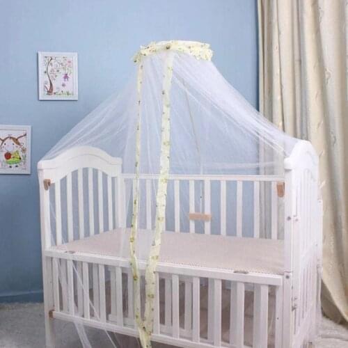 Baby Infant Crib Bed Lace Trim Mosquito Net Dome Canopy Netting
