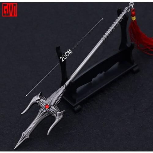 Douluo Mainland Surrounding Tangsan Sea God Fork Shura Sword Tiansheng Crack Yuan Halberd Weapon Metal Children Adult Toys