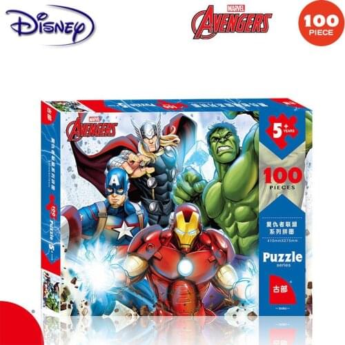 Disney Toys Puzzle Marvel Spider-Man Avengers 100 Childrens Plane Puzzle