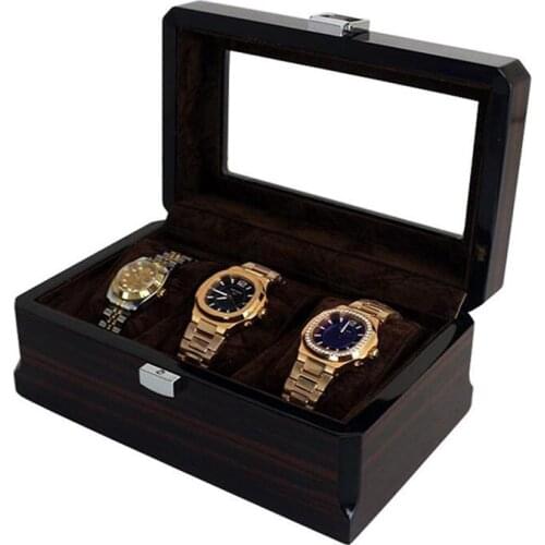 3 Slots Watch Display Box Bracelet Watch Boxes Wooden Watch Storage Box 3 Slot Watch Box Handmade Watch Roll Travel Case