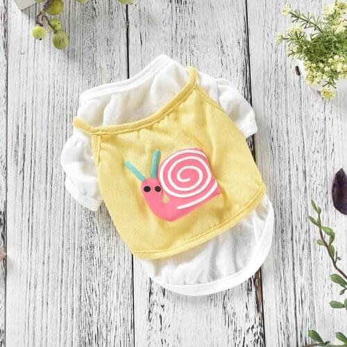 Summer Dog T-shirt Cute Catoon Dog Clothes Pupy Yorkshire Chihuahua Poodle Pomeranian Schnauzer Pug French Bulldog Clothing