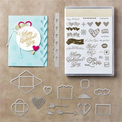 LOVE note Metal cutting dies and stamps For Scrapbooking Embossing Decorative Crafts DIY Paper Cards Stamp and DIES