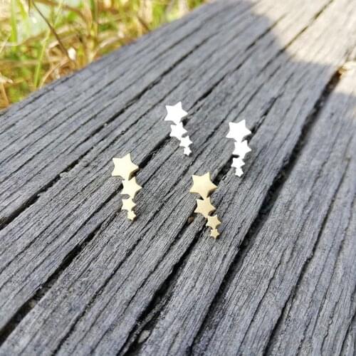 Mini Star Studs Earings Fashion Jewelry Stainless Steel Rose Gold Minimal Post Earrings Bridesmaid Gifts