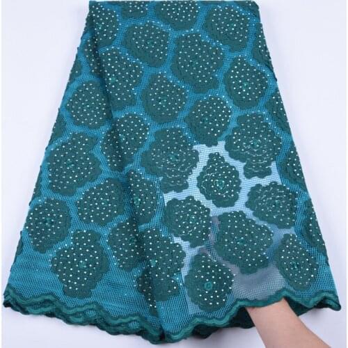 Fashion Green French Tulle Lace Fabric With Stones African Mesh Lace Fabric High Quality Nigerian Lace Fabric For Wedding A1699