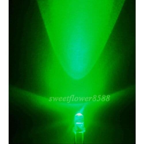 NEW 5000x 3mm Green 13000mcd LED Lamp Ultra Bright Led Light Bulb Green Led 3mm Free Shipping