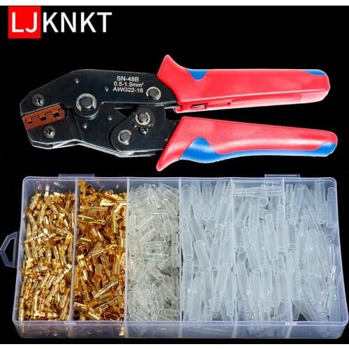 600/400pcs Wire Crimp Bullet Terminals Connector Female Male set 4.0mm Diameter Brass Sleeves Plug type SN48B Crimping Kit