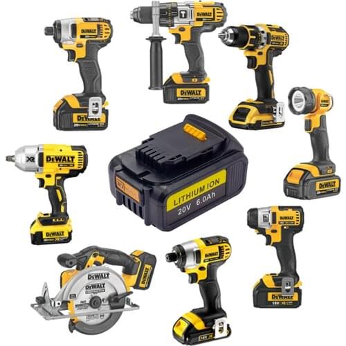 Suitable For Dewei Lithium Drill Tool Backup Battery, 20V 9.0Ah, DCB180, DCB181, DCB201, DCB202, 18650, BMS