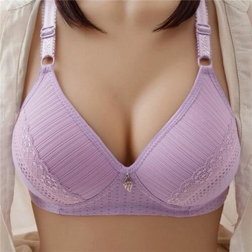 Simple Retro Push Up Womens Bra Non-wired Bra Bamboo Charcoal Comfortable Bra Deep V Adjustable Shoulder Strap Ladies Underwear