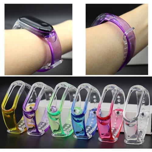 Strap for Xiaomi Mi band 6 5 band4 3 Transparent Silicone Replacement Bracelet for Xiaomi xiomi mi band 6 miband 5 correa strap