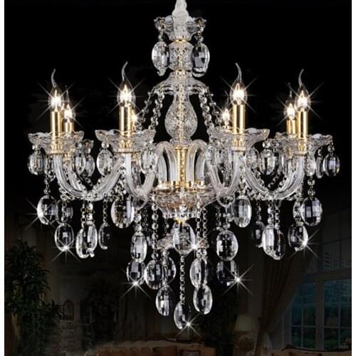 Modern Crystal Chandelier with 8 Lights Living Room Hanging Lamps Indoor Lighting Luxury Lustre Spiral Stairs K9 Crystal lamp